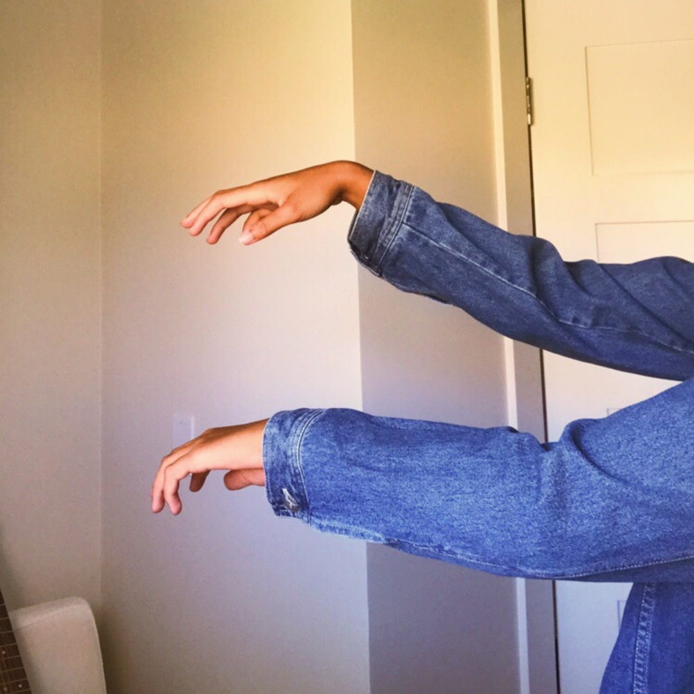 embroidered jean/denim jacket - Picture 6 of 6